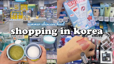 shopping in Korea vlog  skincare haul at Oliveyoung best summer products